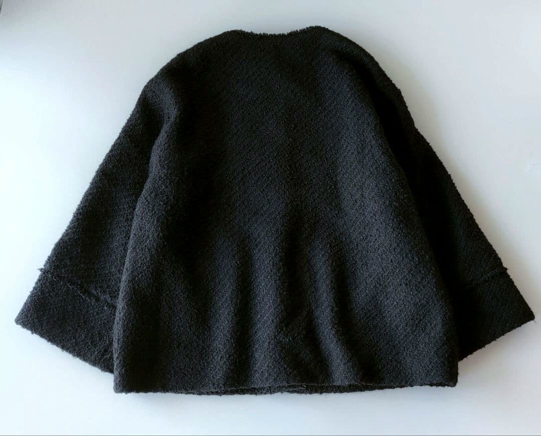 ラウンジドレス　ツイードジャケット　ブラック　黒　金ボタン　26400円　F