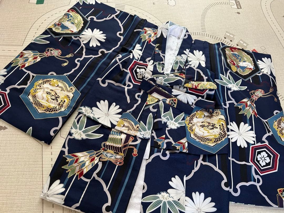 子供用刺繍着物セット 七五三 男の子　被布セット