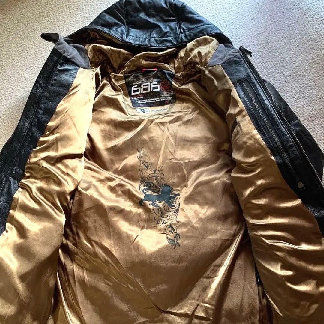 686 スノーボード　ダウンジャケット　アウターシェル100%LEATHER