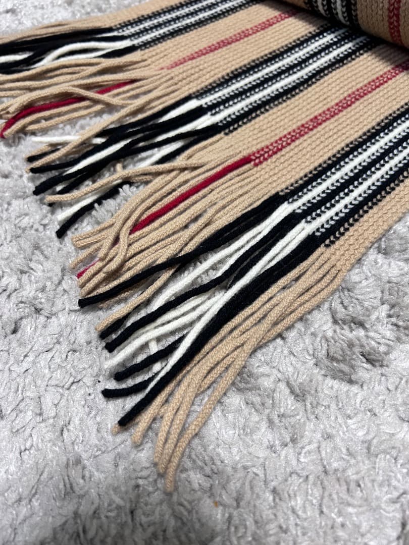美品　BURBERRY LONDON 　マフラー　 ストライプ