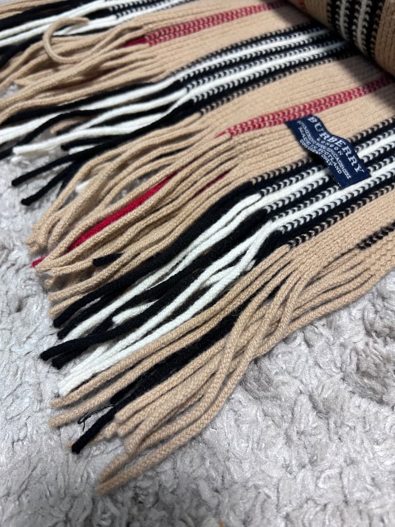 美品　BURBERRY LONDON 　マフラー　 ストライプ