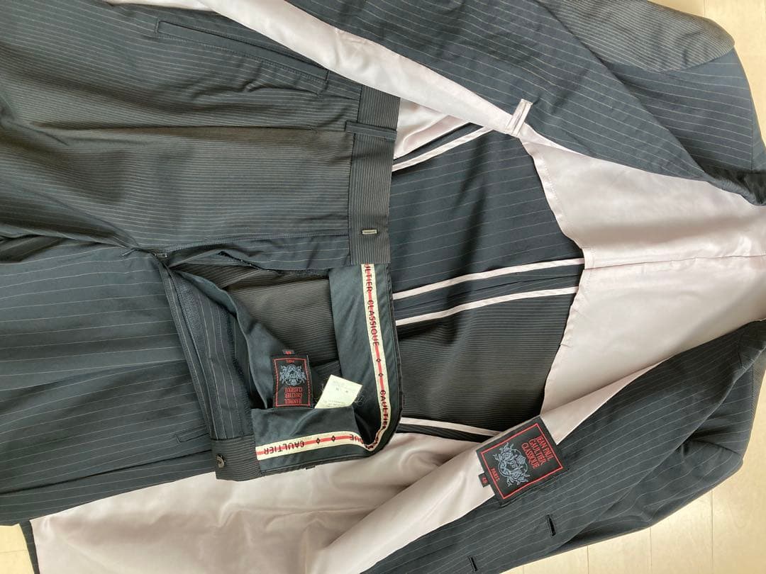 Jean Paul Gaultier ストライプスーツ 48 グレービンテージ