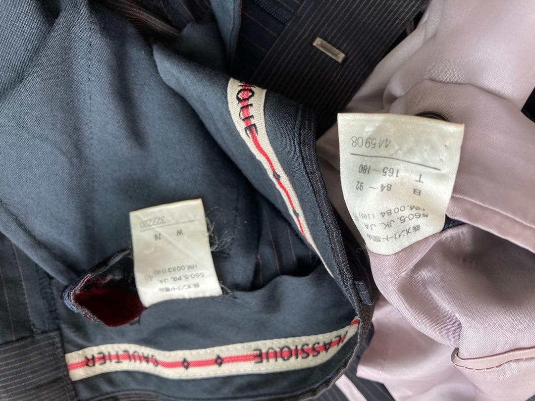 Jean Paul Gaultier ストライプスーツ 48 グレービンテージ