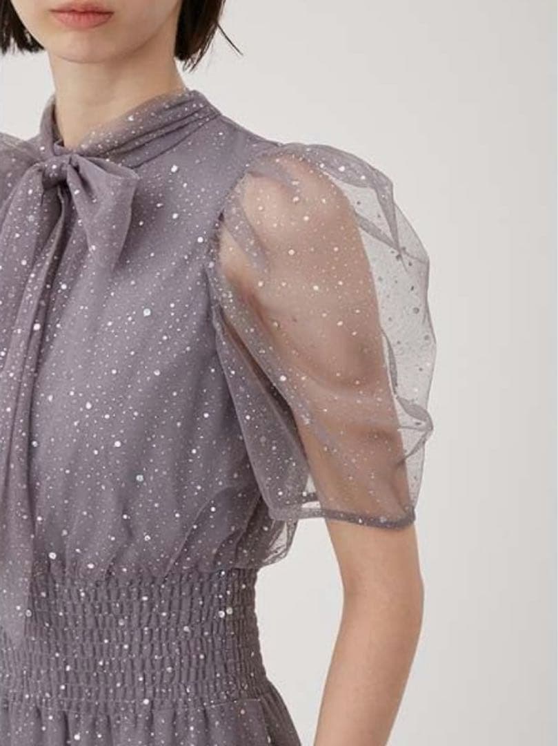 【最終値下げ】FurFurハーフスリーブラメチュールドレス