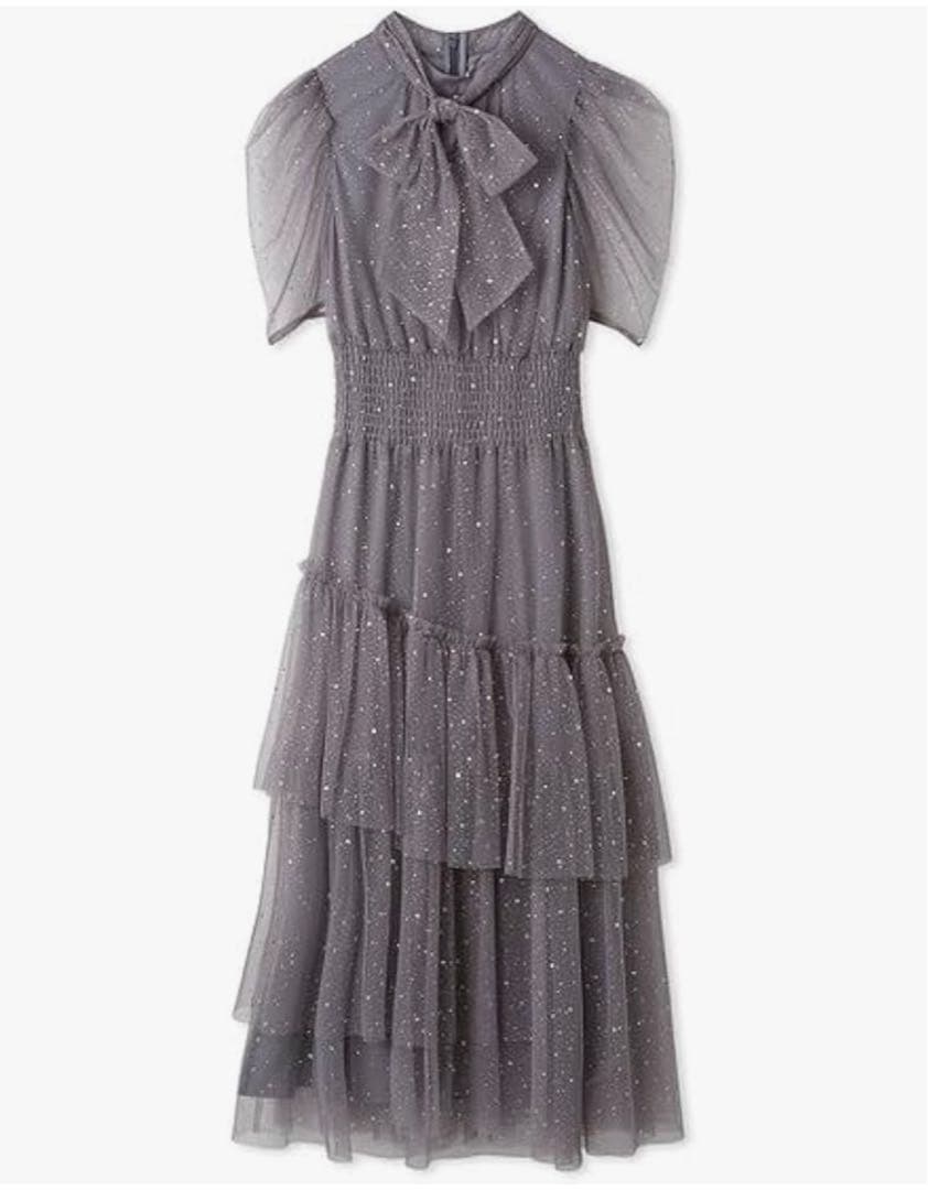 【最終値下げ】FurFurハーフスリーブラメチュールドレス