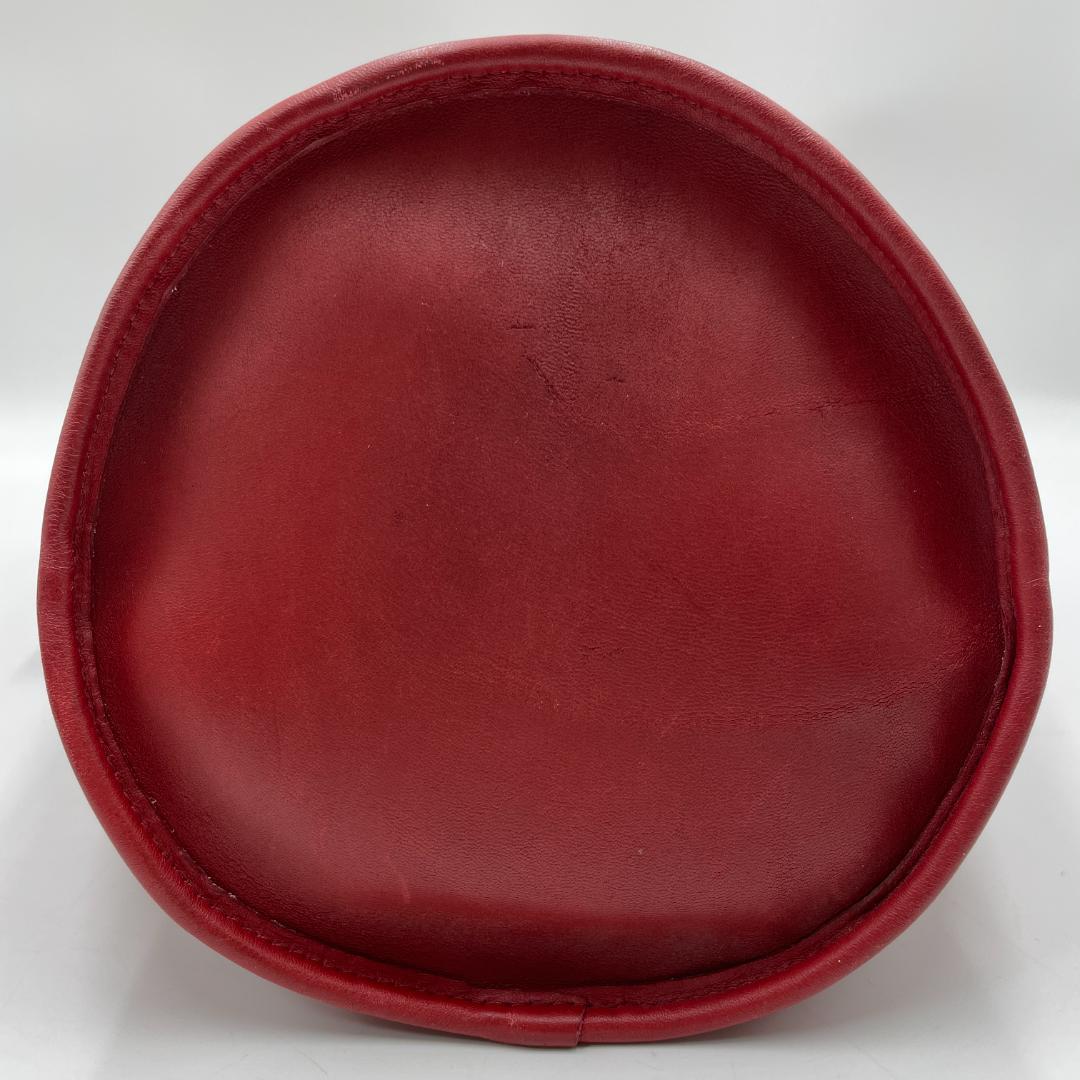 良品 COACH ショルダーバッグ レザー レッド オールドコーチ 斜め掛け