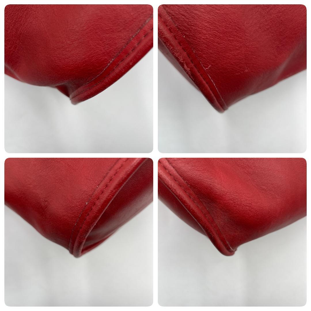 良品 COACH ショルダーバッグ レザー レッド オールドコーチ 斜め掛け