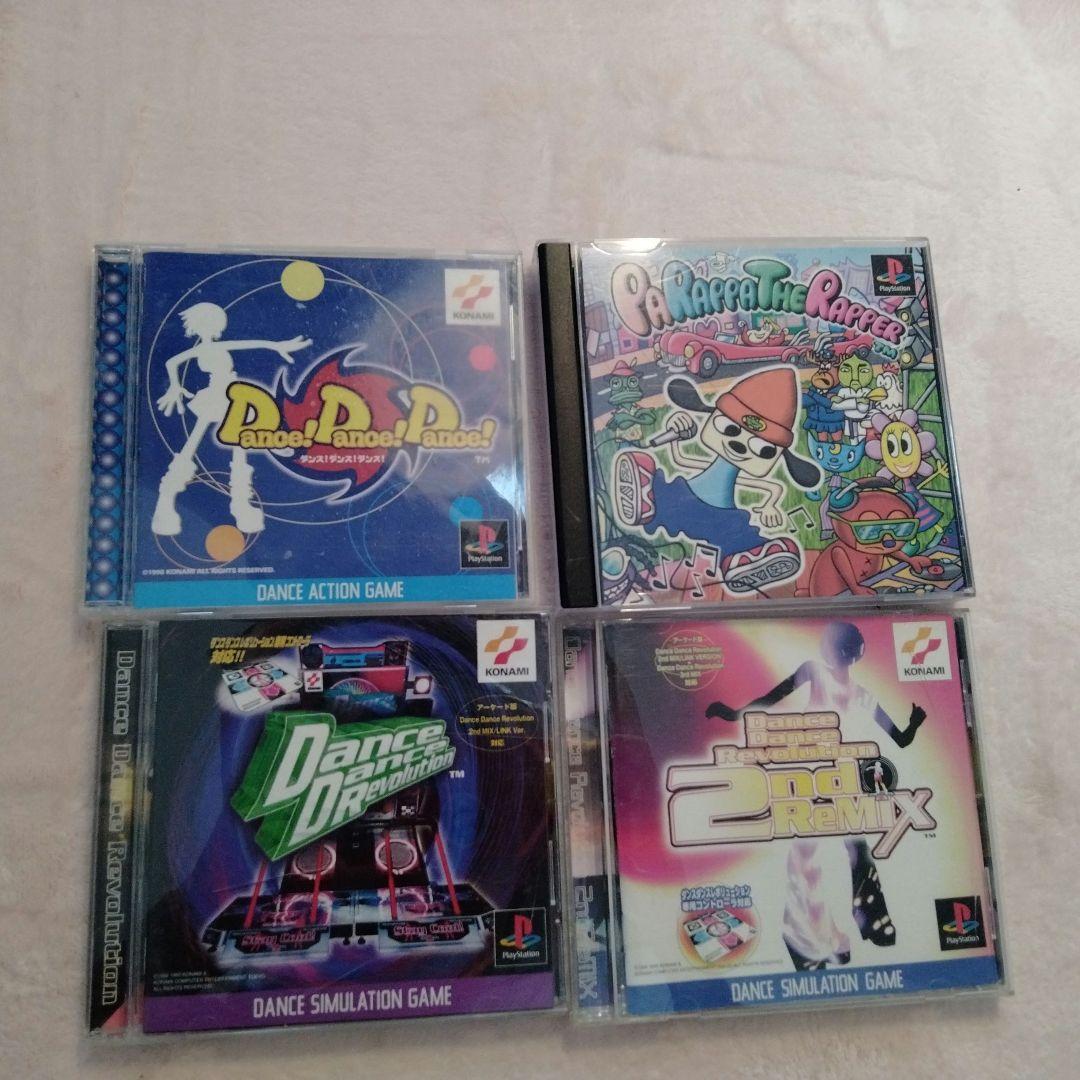 【値下げ】プレステーションセット(本体＋ソフト10枚＋ダンス台2つ)等1式