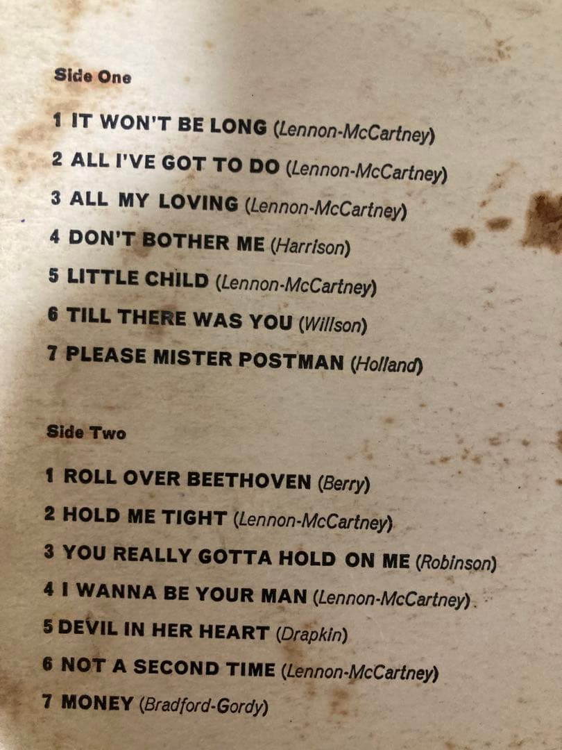 稀少UK最初回Jobe両面2桁With The Beatlesビートルズレコード