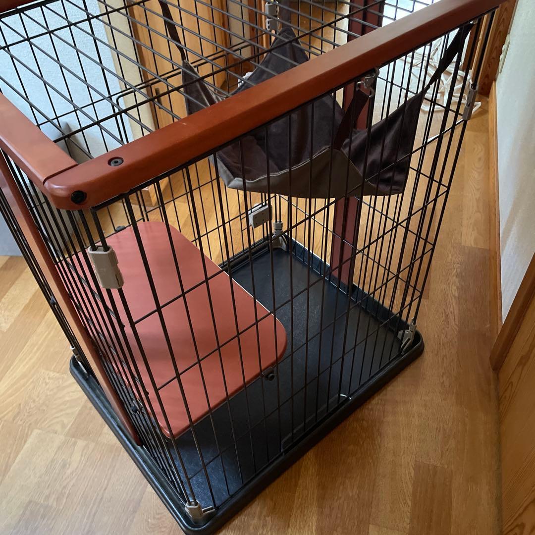 ボンビアルコン キャットゲージ　２段　ハンモック　爪研ぎ　ウッド