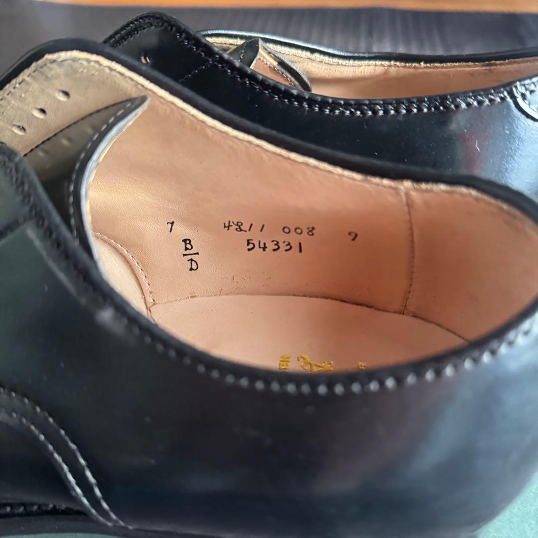スチール装着済　ALDEN　ブラック　コードバン　7D　箱あり