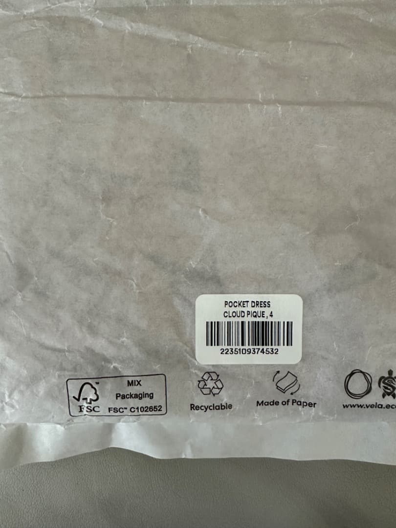 SOOR PLOOM /Pocket Dress CLOUD PIQUE ４y