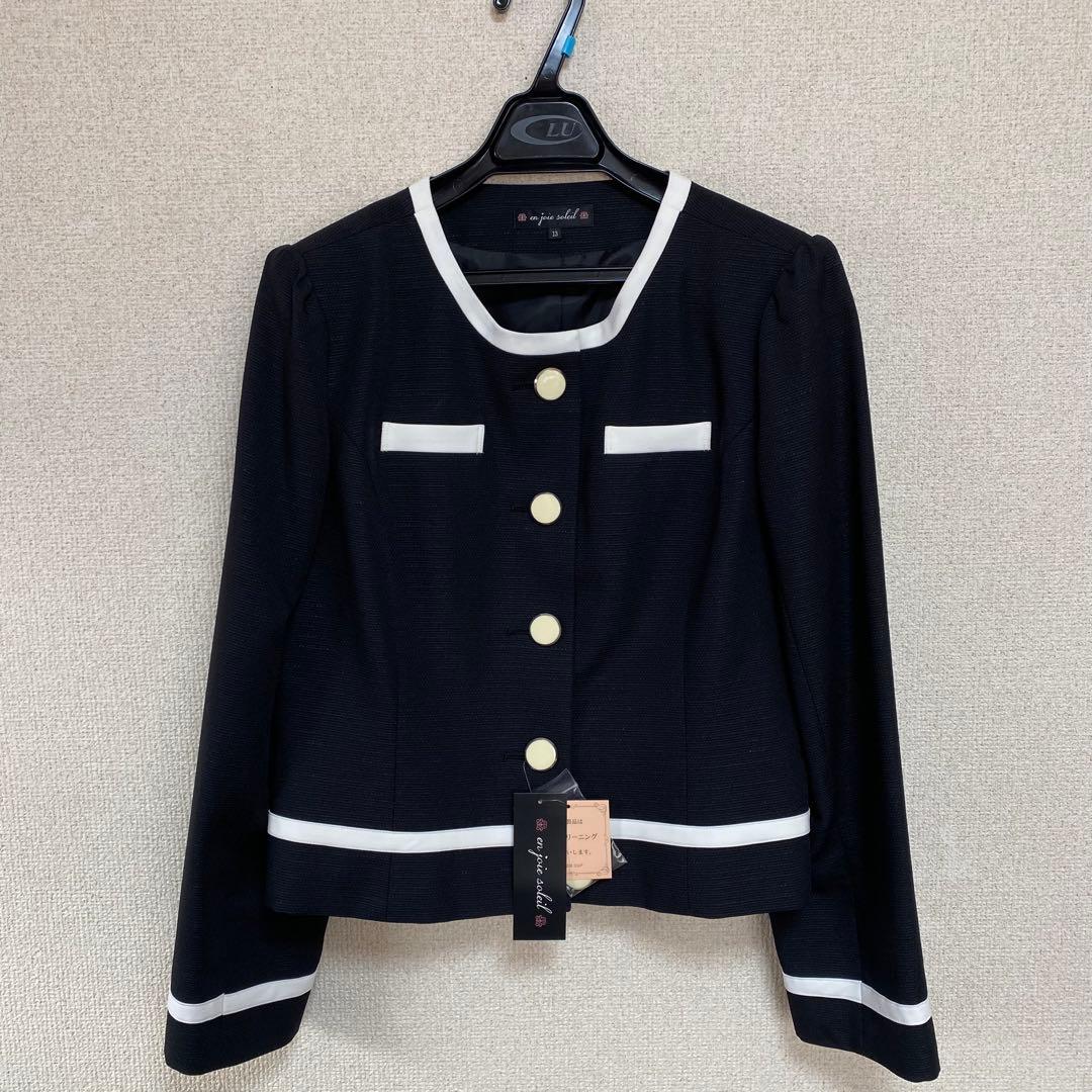 【新品タグ付き】アンジョア 事務服 13号 ジャケット プリーツスカート セット