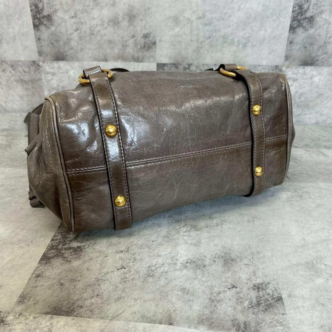 miu miu ２way サイドリボン レザー ショルダーバッグ RG547