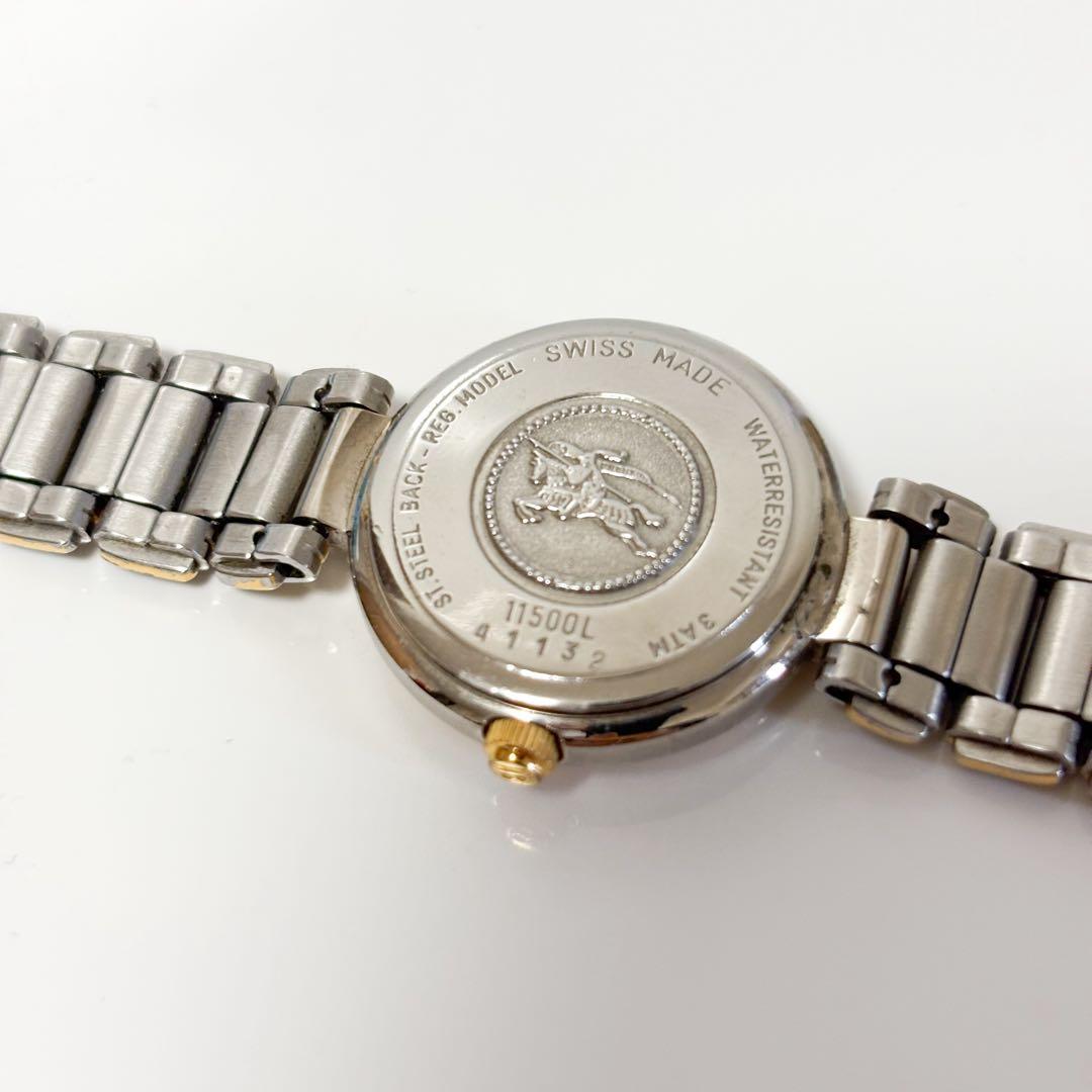 良品 バーバリー レディース腕時計ホワイト シルバー キュート ラグジュアリー