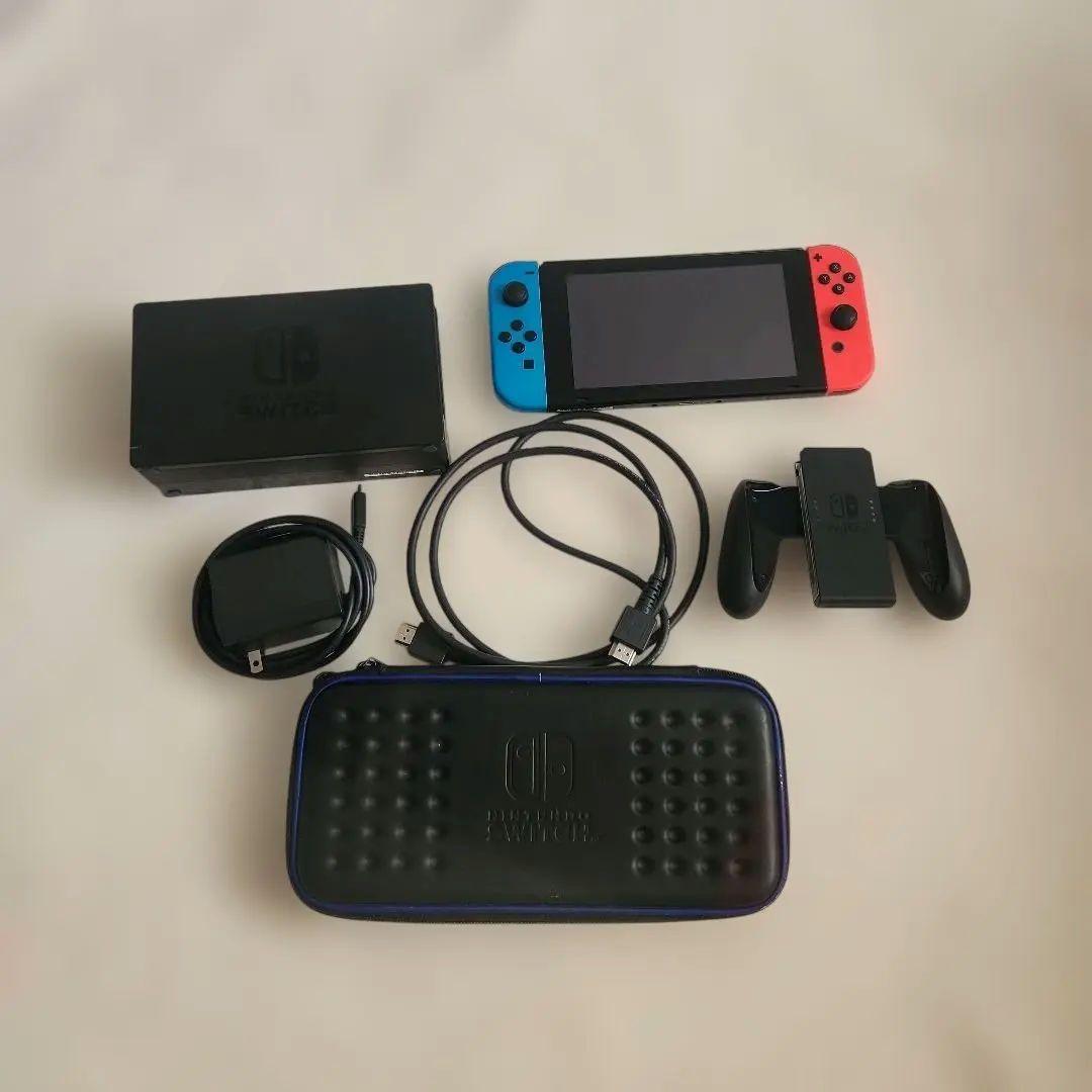 Nintendo Switch 青/赤 本体 収納ケース付き