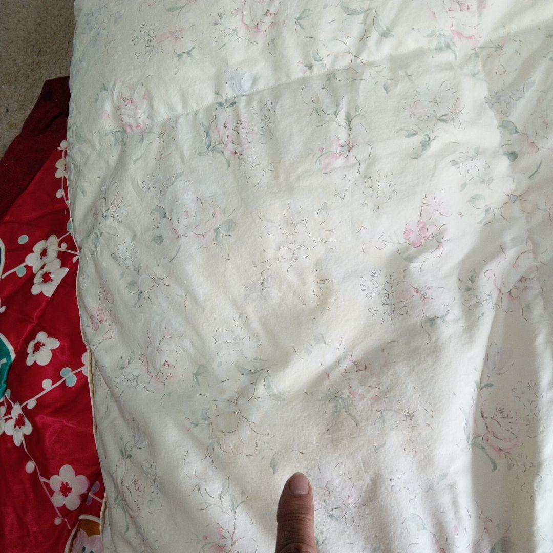 羽毛掛け布団　シングルサイズ　表地(絹仕様)　ダウン95%　中羽毛1.4㌔