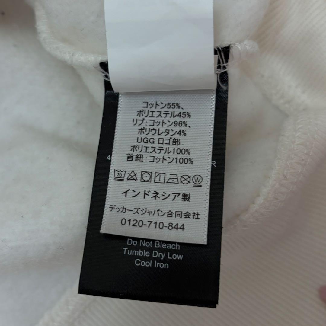 ugg ロゴスウェット ファー ホワイト M