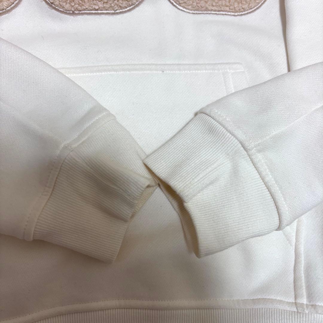 ugg ロゴスウェット ファー ホワイト M