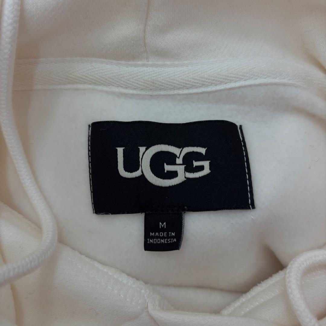 ugg ロゴスウェット ファー ホワイト M