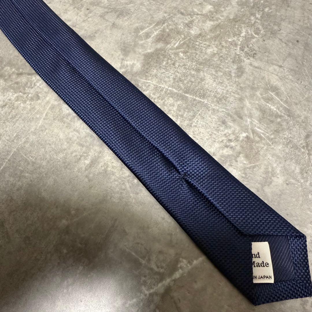 ラン FAIRFAX フェアファックス ネクタイ ネイビー ソリッド 無地