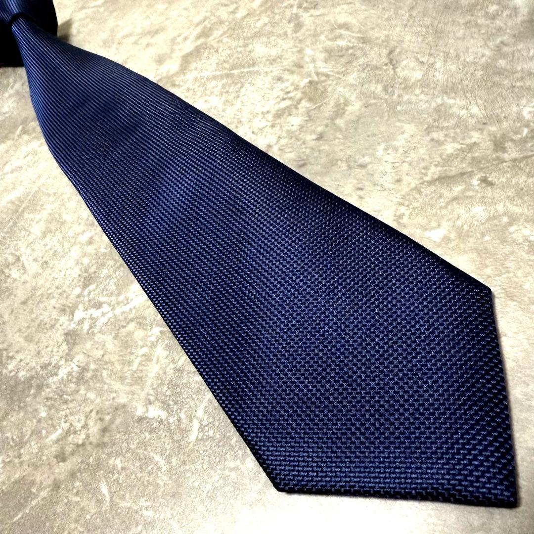 ラン FAIRFAX フェアファックス ネクタイ ネイビー ソリッド 無地
