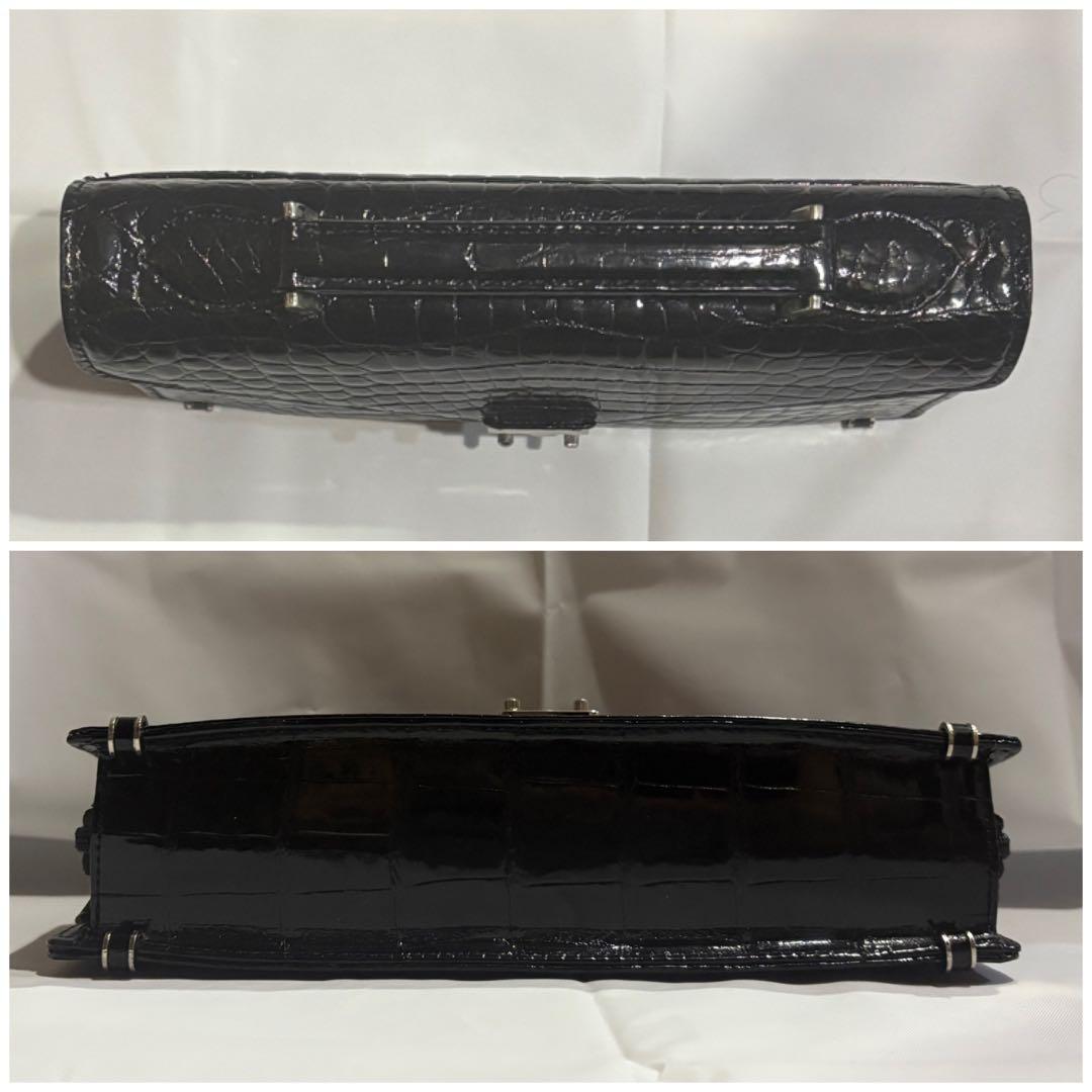 ★タイムセール★ 【美品・希少】JRA 本クロコダイル ワニ革 セカンドバッグ