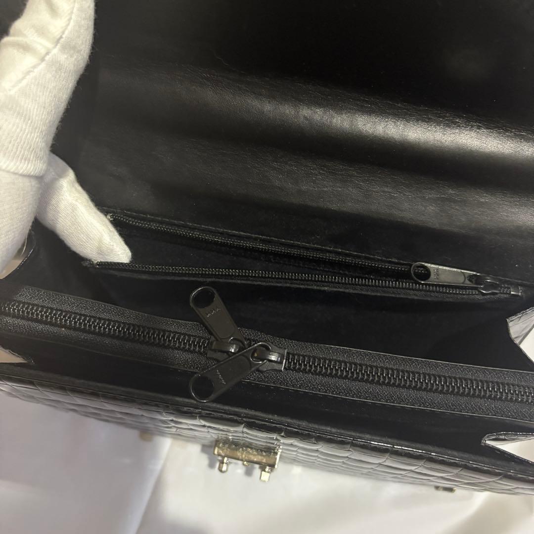 ★タイムセール★ 【美品・希少】JRA 本クロコダイル ワニ革 セカンドバッグ