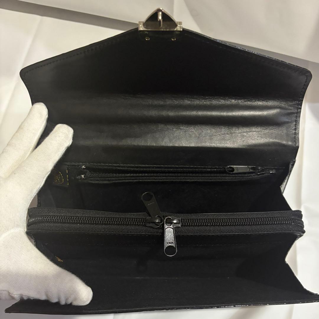 ★タイムセール★ 【美品・希少】JRA 本クロコダイル ワニ革 セカンドバッグ