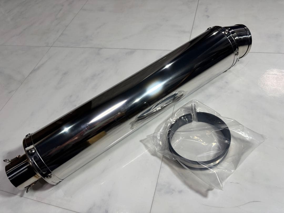 リアライズ　汎用サイレンサー　100φ×450 50.8φ スラッシュ 新品