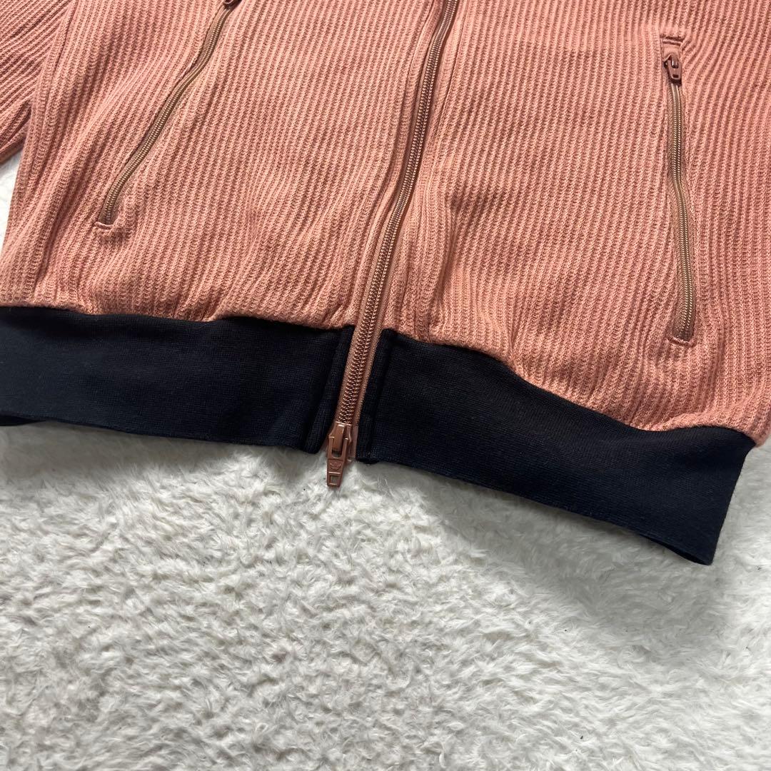 アディダス　ベッケンバウアー　トラックジャケット　ワッフル　ピンク×黒　XS