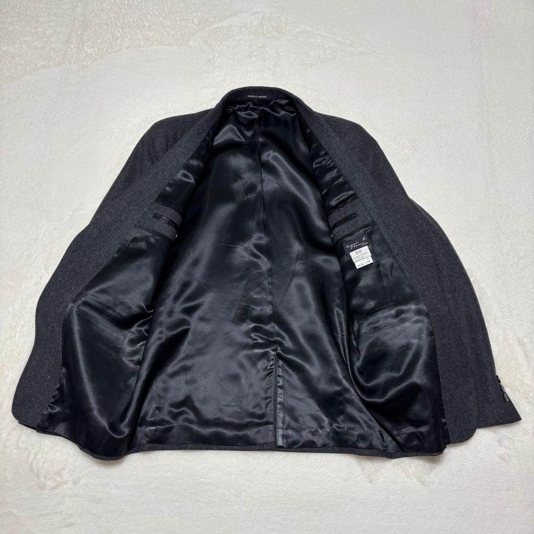 【美品】 フランス製 アニエス・ベー ウールジャケット 希少サイズ 50