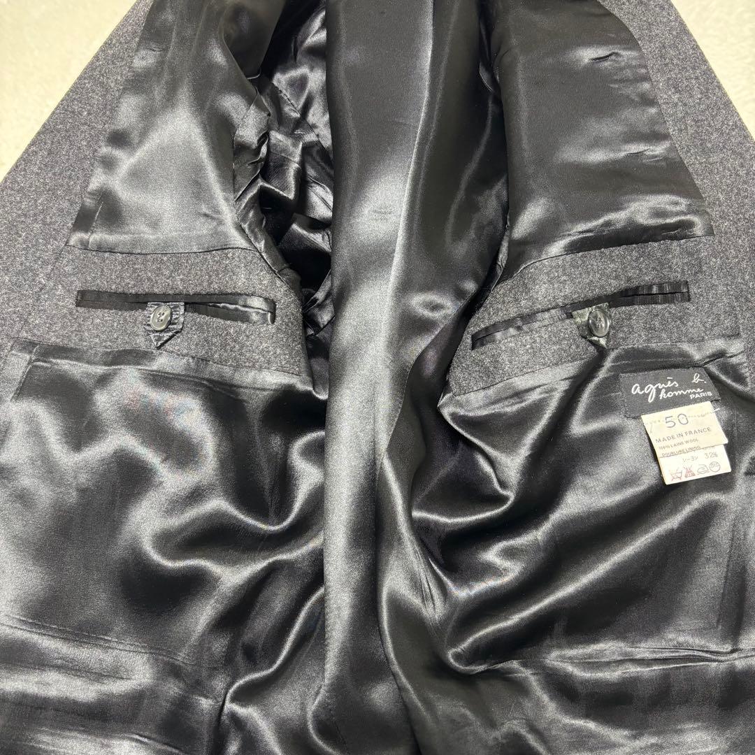 【美品】 フランス製 アニエス・ベー ウールジャケット 希少サイズ 50