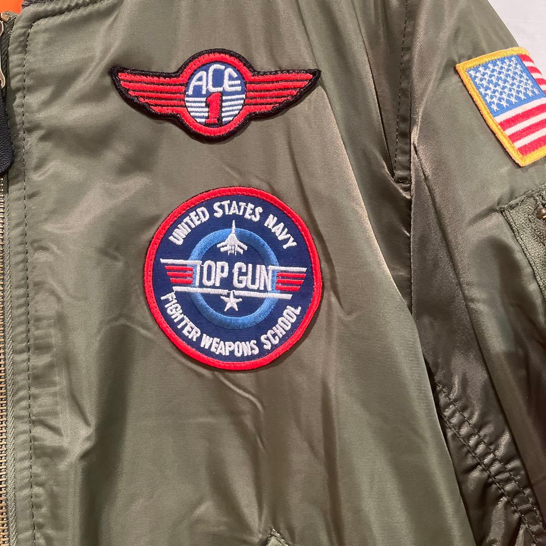 アルファ MA-1 リバーシブル TOP GUN パッチ YM