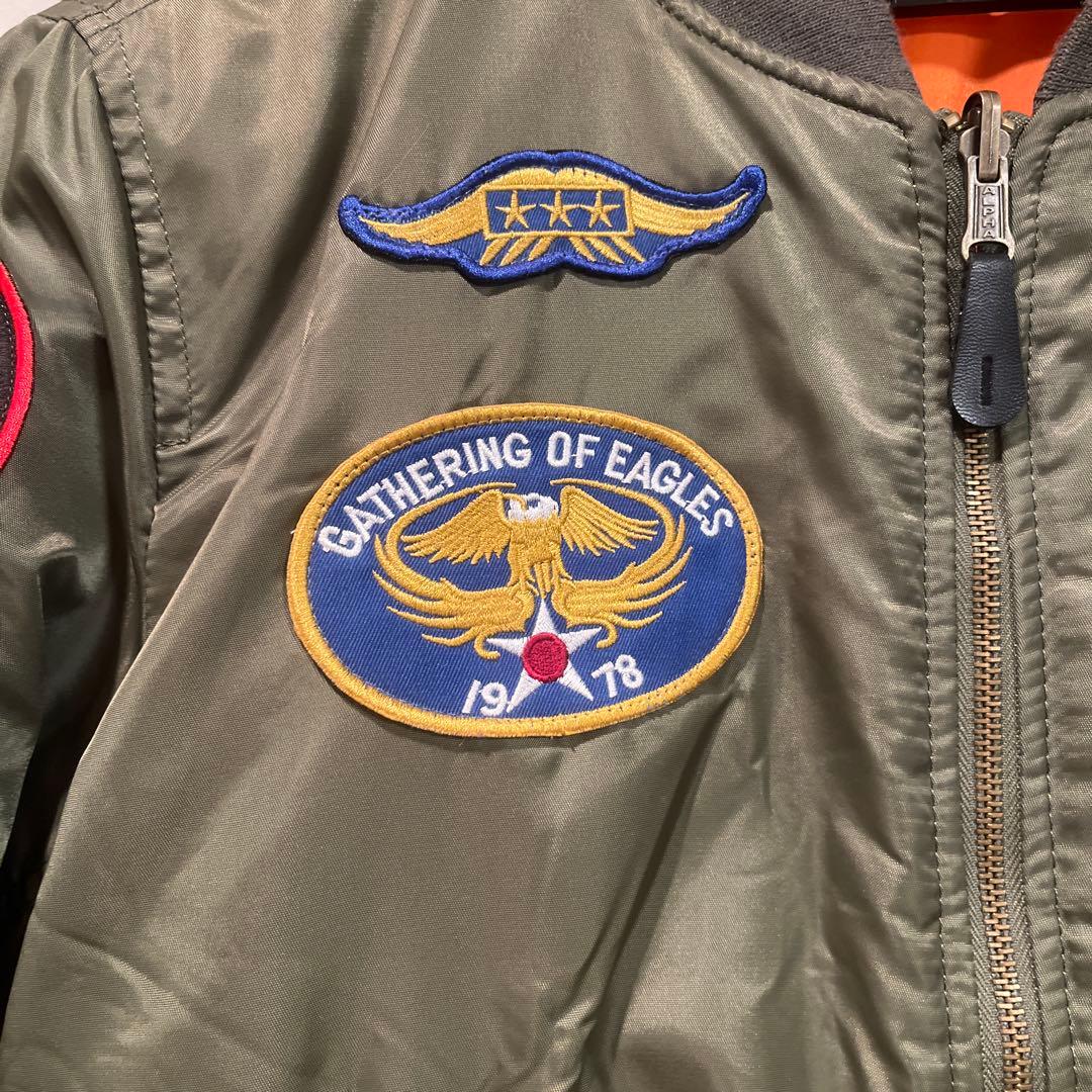 アルファ MA-1 リバーシブル TOP GUN パッチ YM