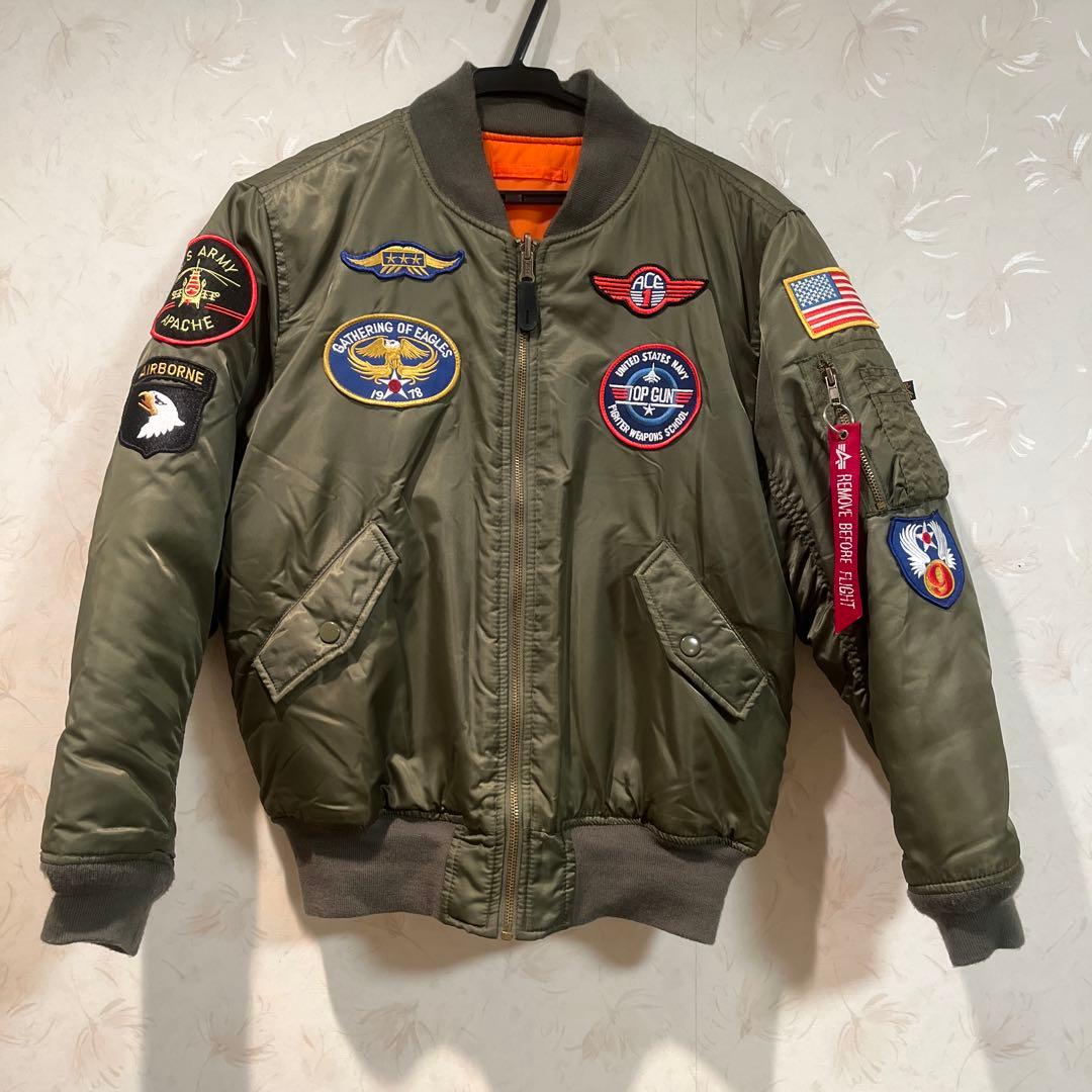 アルファ MA-1 リバーシブル TOP GUN パッチ YM