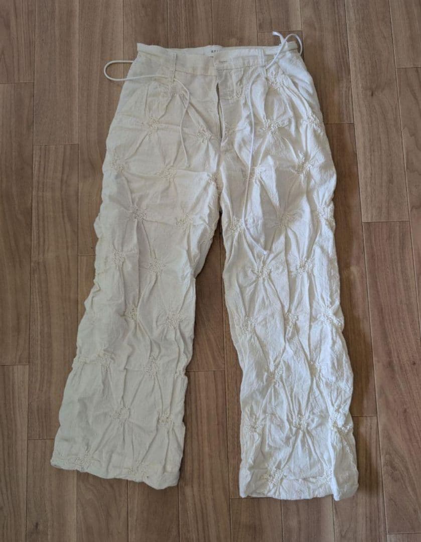 BELPER しわ加工 リネン素材　パンツ