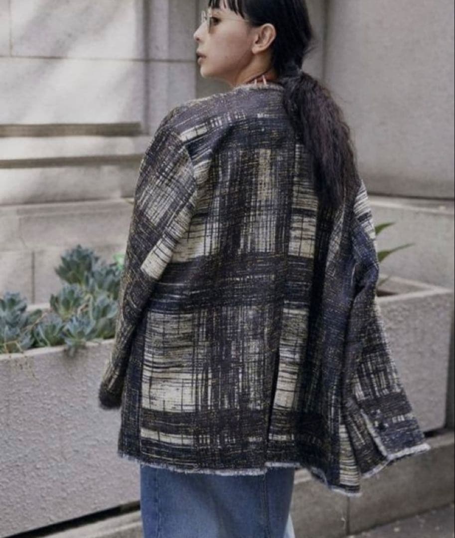 LADY LIKE PRINT TWEEDS JACKET ⭕️31日削除最終‼️