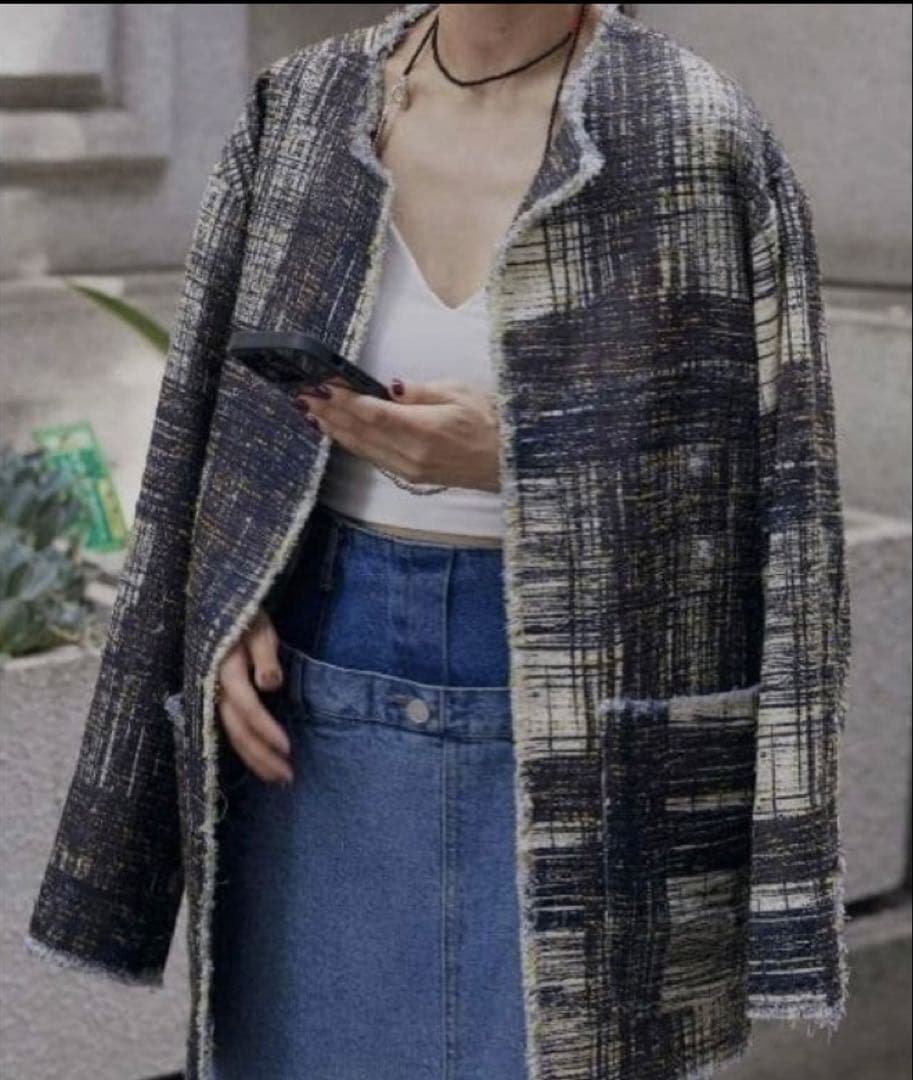 LADY LIKE PRINT TWEEDS JACKET ⭕️31日削除最終‼️