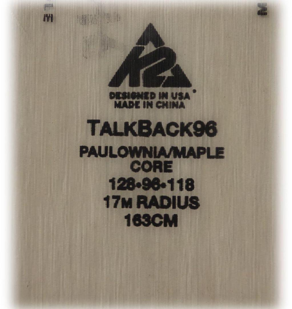 Z*a様 山スキー　K2 TALKBACK96