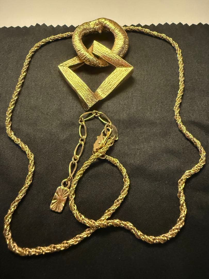 イヴ・サンローラン ○◇ ゴールド ヴィンテージネックレス