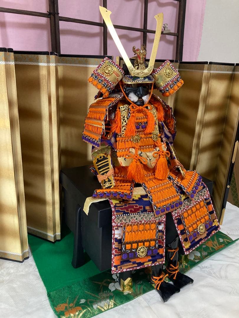 #昭和レトロ　①【#鎧　飾り】　②黒（飾り・収納箱） 端午の節句きれい目