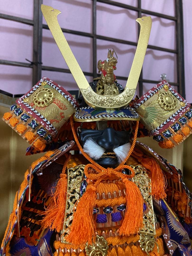 #昭和レトロ　①【#鎧　飾り】　②黒（飾り・収納箱） 端午の節句きれい目