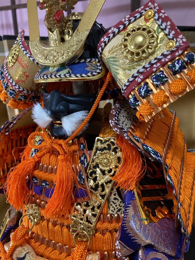 #昭和レトロ　①【#鎧　飾り】　②黒（飾り・収納箱） 端午の節句きれい目