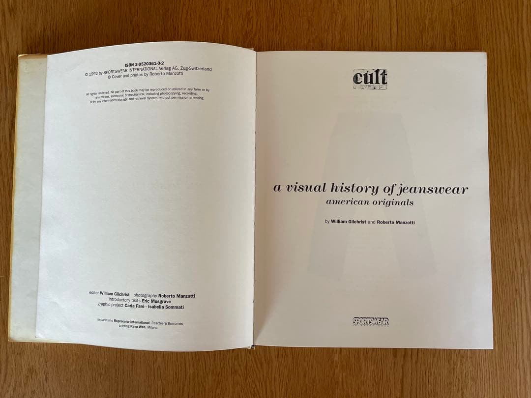 ヴィンテージデニムの聖書「cult」　 マニア垂涎の写真集