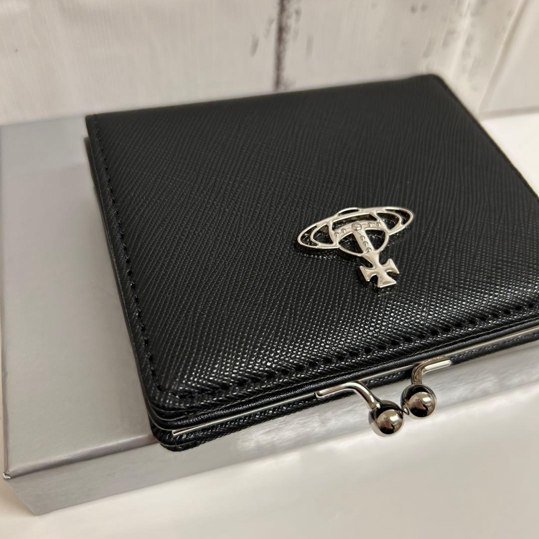 【ショッパー付き】Vivienne Westwood♡二つ折り財布♡ブラック
