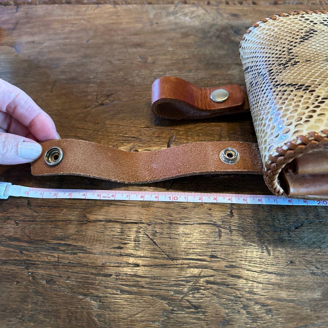 ヘビ革 二つ折り メディスンバッグ