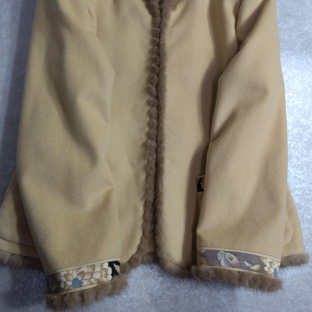 そうしん　　　カシミヤ100%ジャケット　ミンクファー付き　13AR