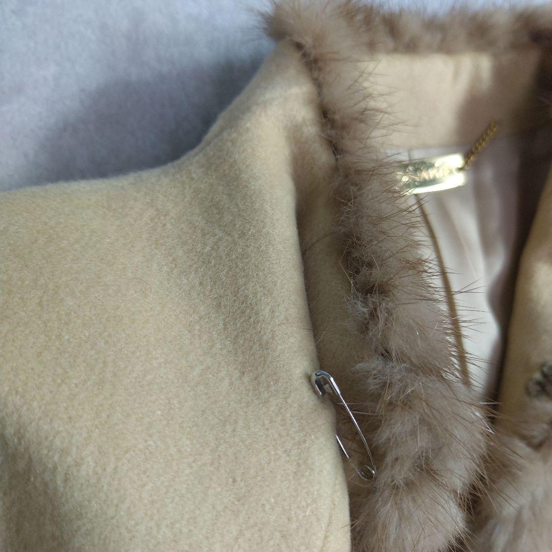 そうしん　　　カシミヤ100%ジャケット　ミンクファー付き　13AR