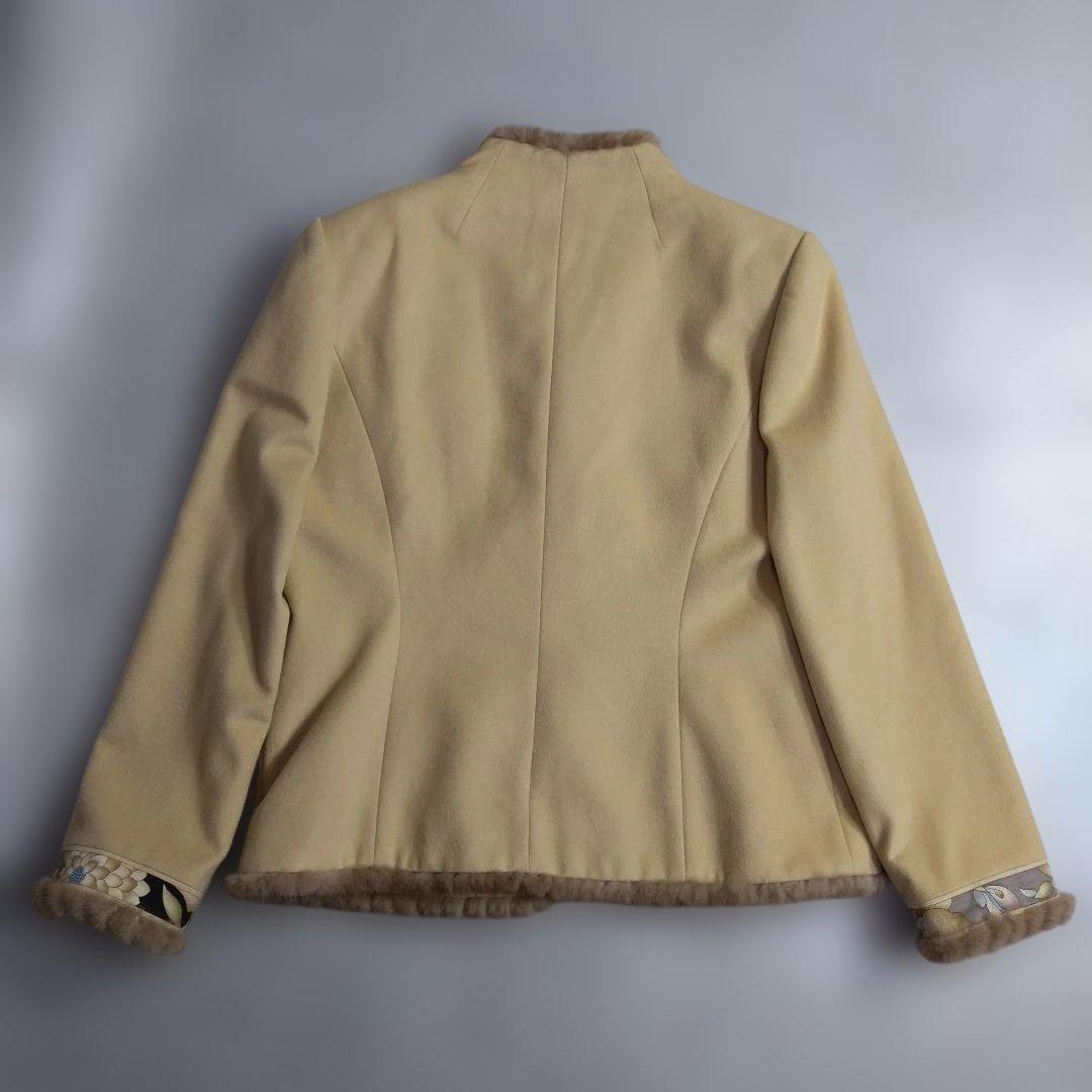 そうしん　　　カシミヤ100%ジャケット　ミンクファー付き　13AR